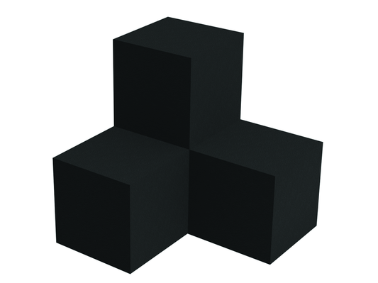 SOFTBLOCK 3D, 400X400X400, SVART