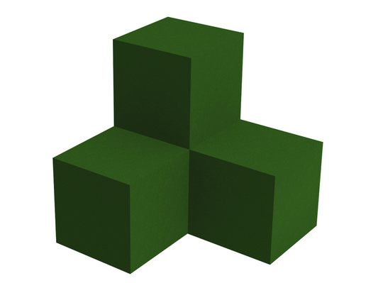 SOFTBLOCK 3D, 400X400X400, GRÖN