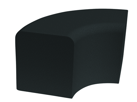 SOFTBLOCK BÅGE, 600X350X400 90°, SVART