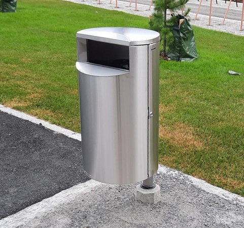 SKRÄPKORG 60L ROSTFRI, GALVANISERAD INNERBEHÅLLARE