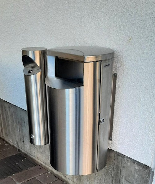 VÄGGFÄSTE TILL CL/CT SKRÄPKORG, ROSTFRI