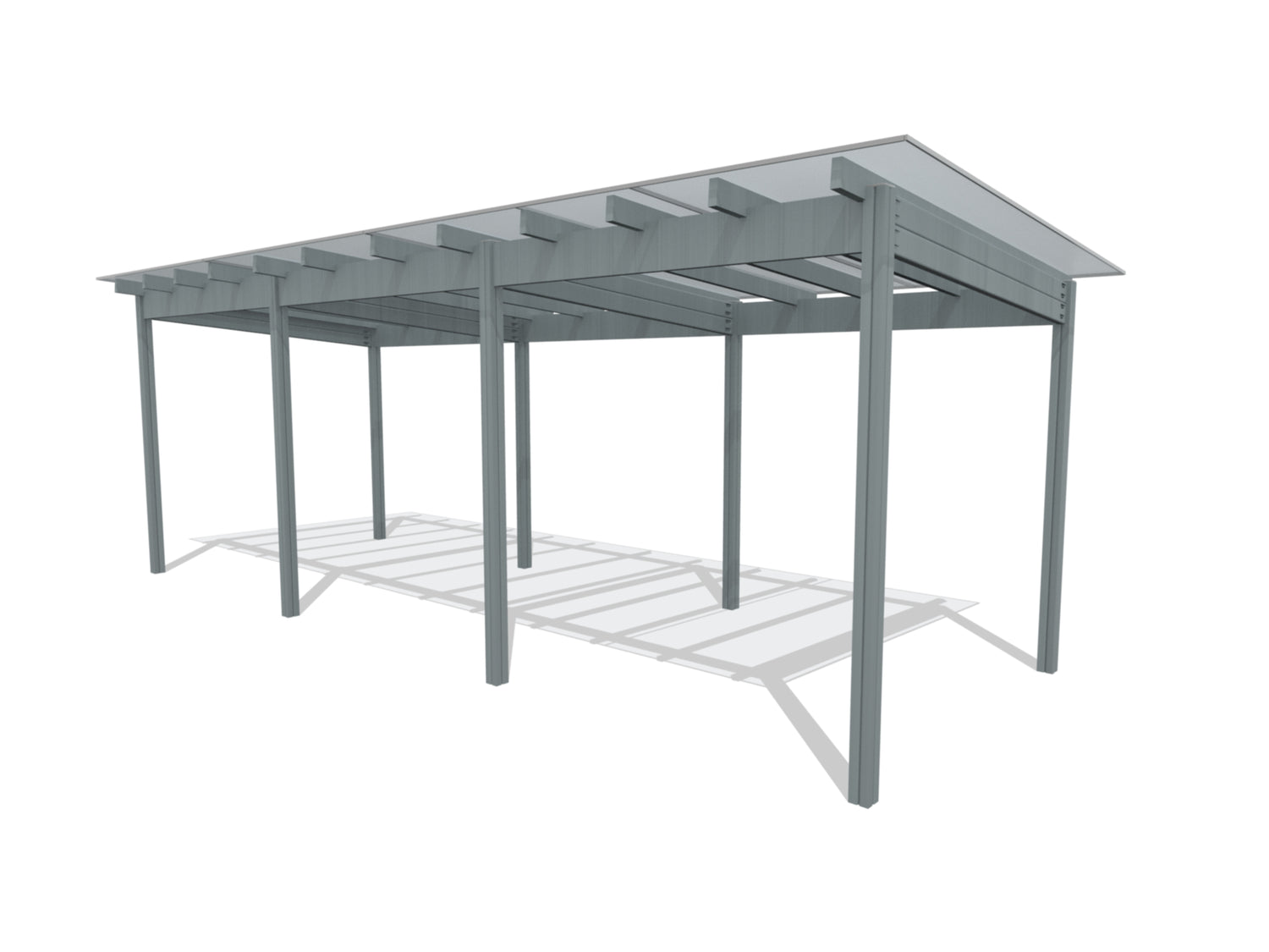 PERGOLA, 7,5 X 3M, MED POLYKARBONATTAK