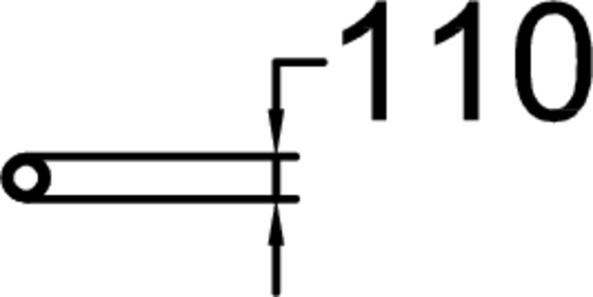 STRÖGET POLLARE, H=910 MM, DIAMETER=108 MM, FÖR NEDGJUTNING