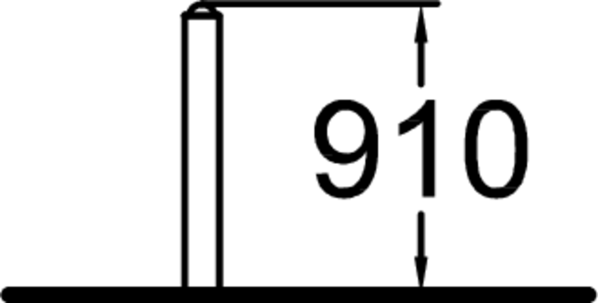 STRÖGET POLLARE, H=910 MM, DIAMETER=108 MM, FÖR NEDGJUTNING