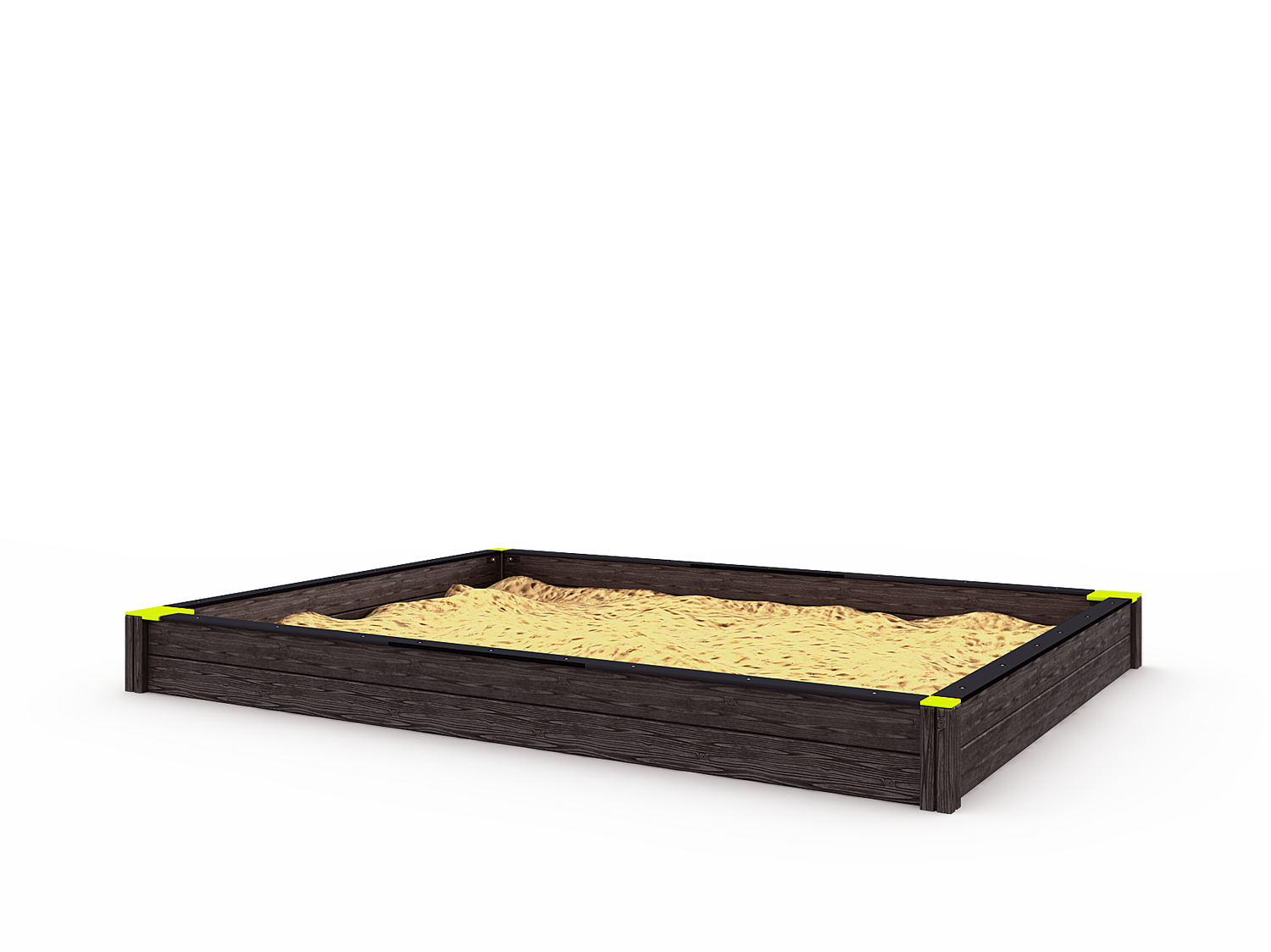 SANDLÅDA 2490X3290 MM, MÖRKBRUN/LIME