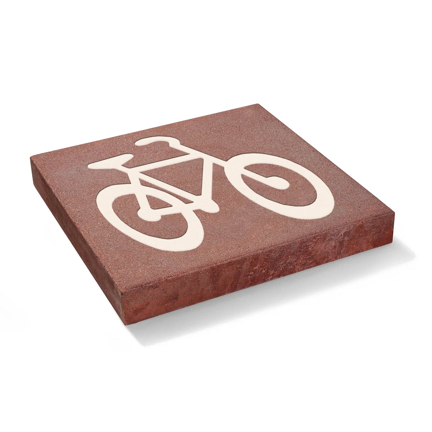 Symbolplattan 500x500x65, Cykel, Karminröd
