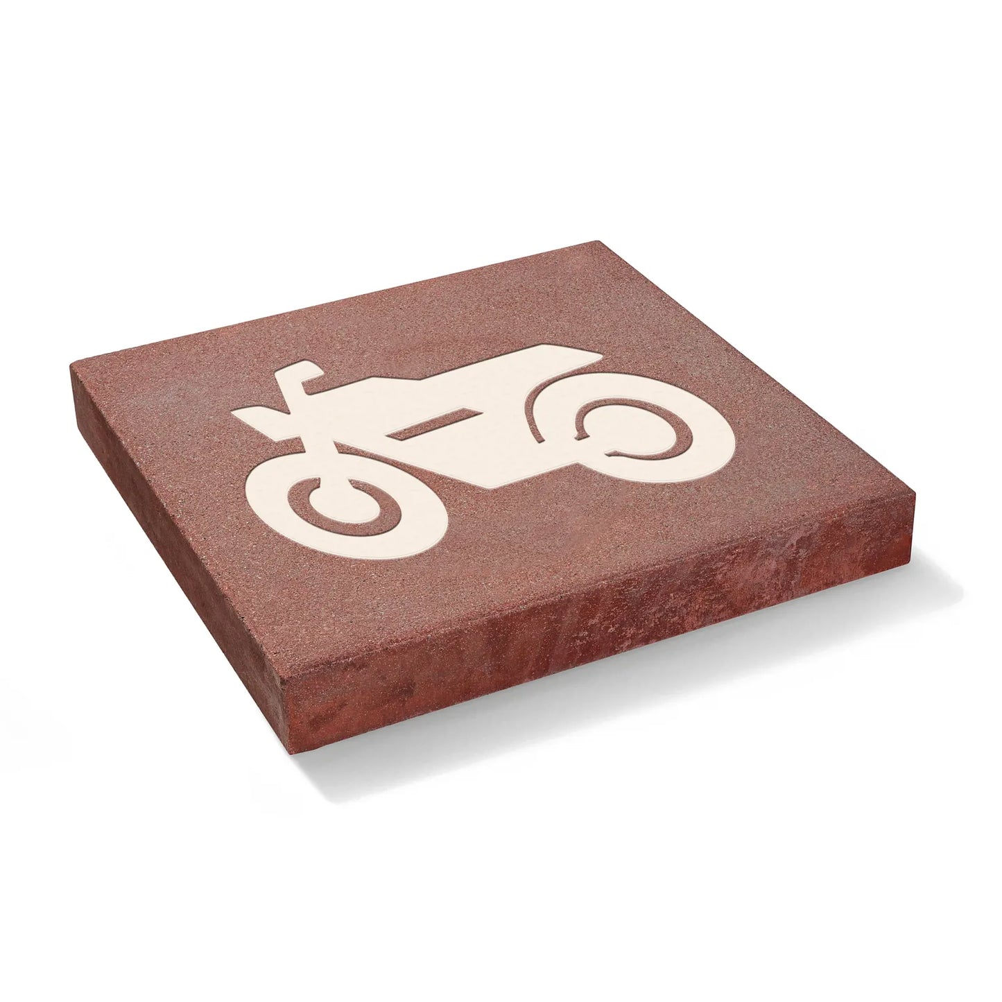 Symbolplattan 500x500x65, Motorcykel, Karminröd