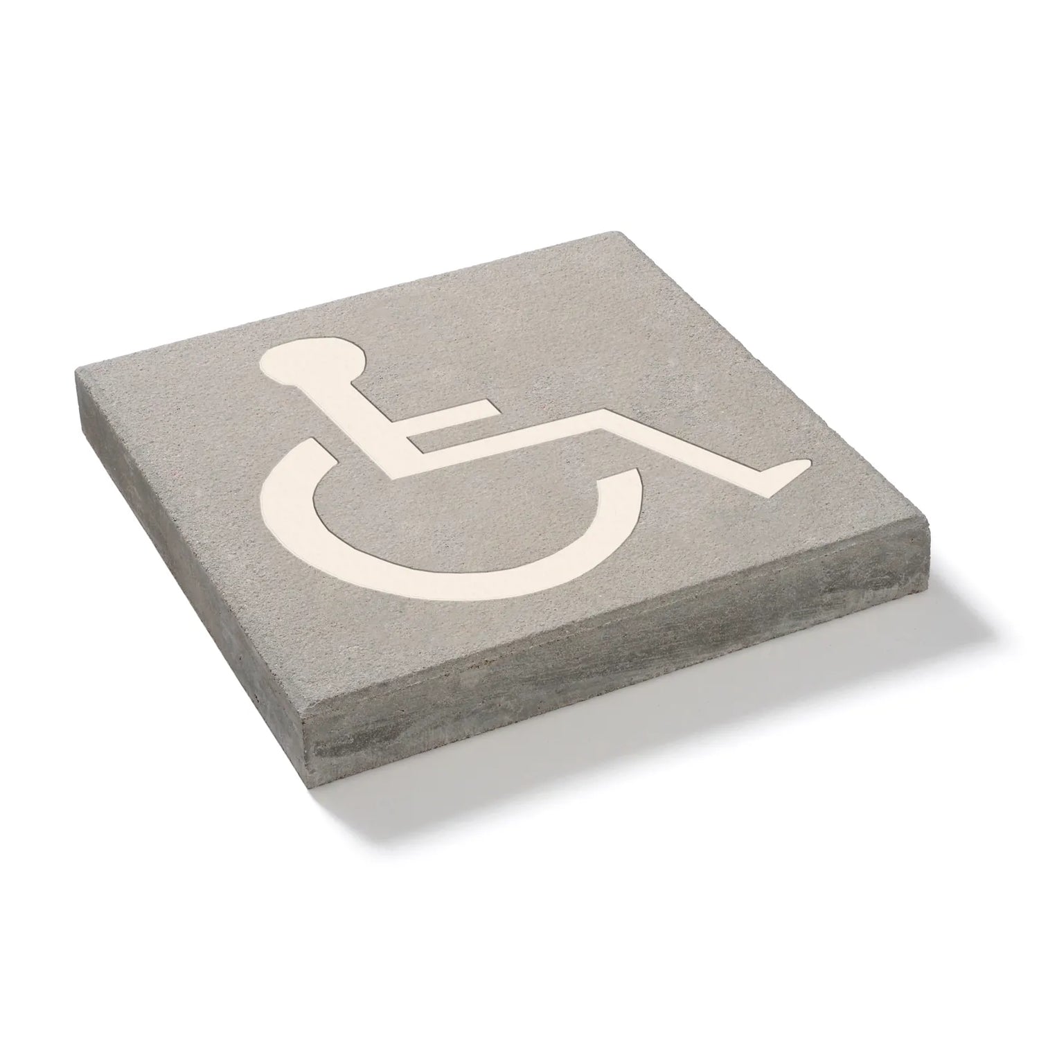 Symbolplattan 500x500x65, Rullstol, Naturgrå