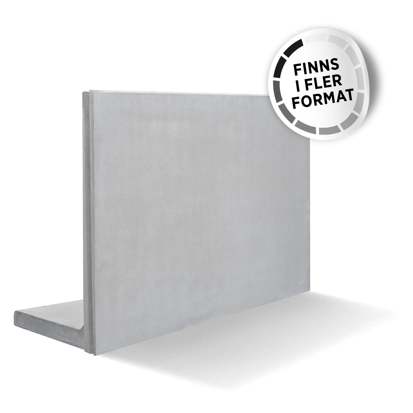 L-stöd 600x2000, not-not, 20 kN/m2, slät yta