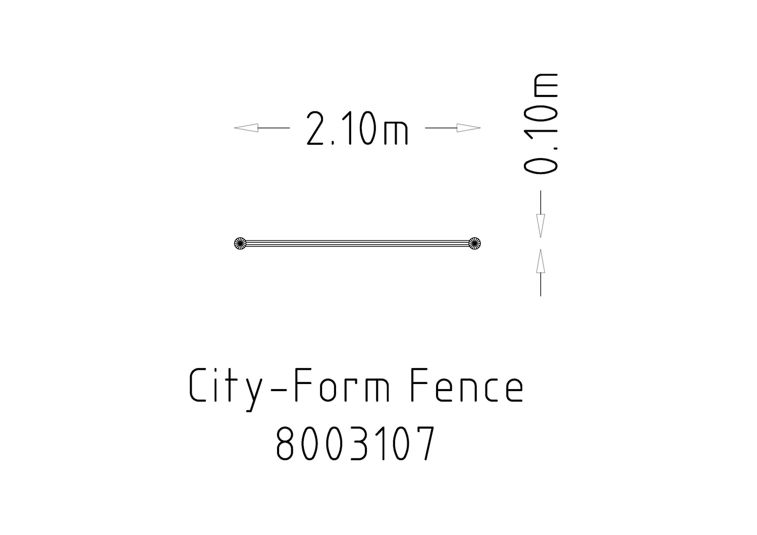 Staket City Form Rör