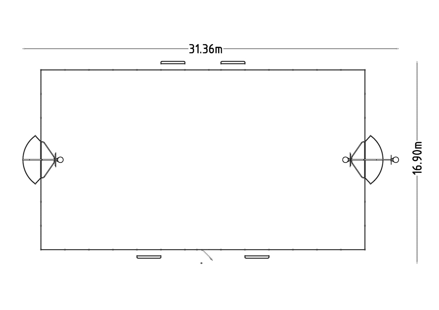 Arena Detroit 27x15 m
