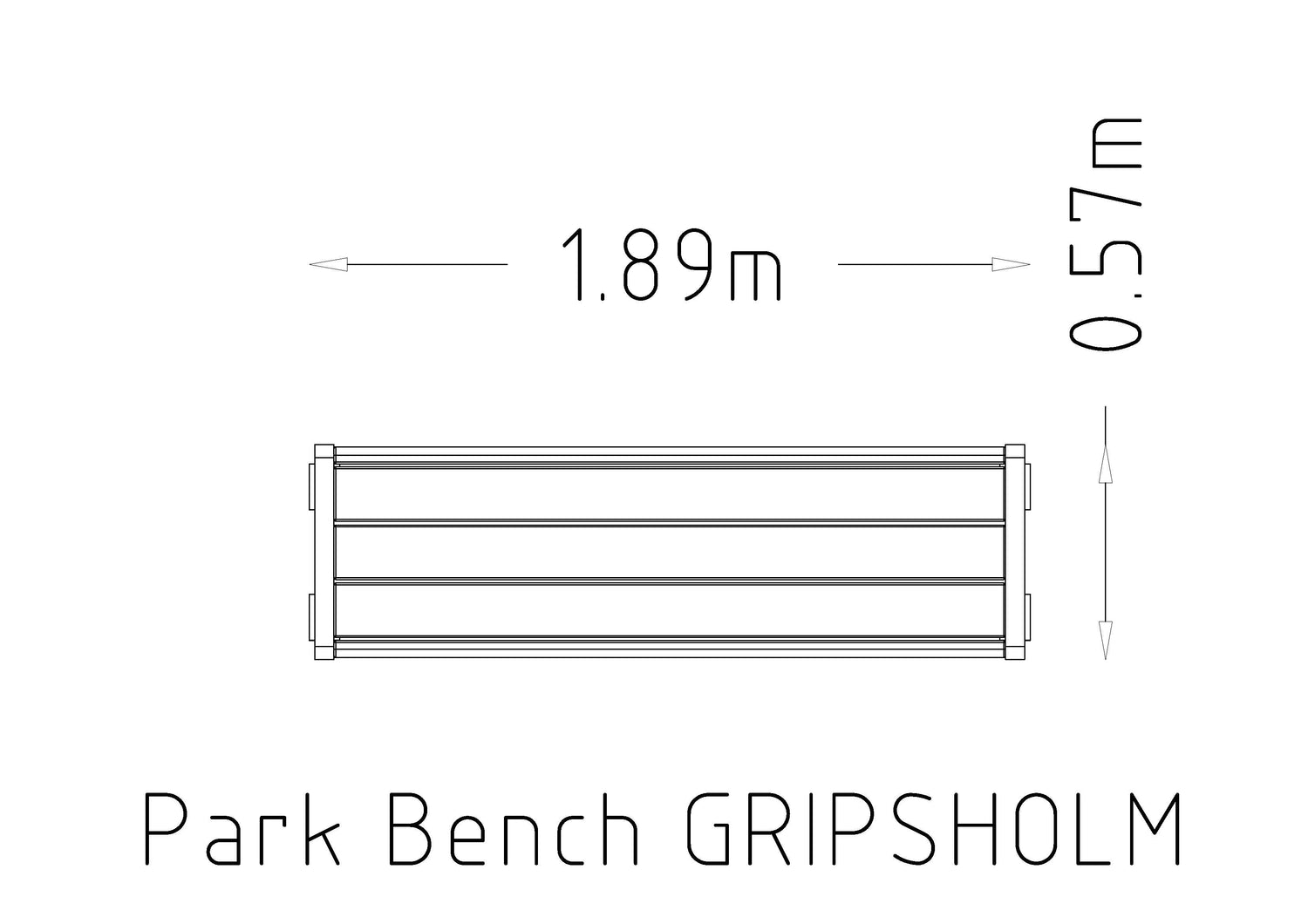 Parkbänk Gripsholm