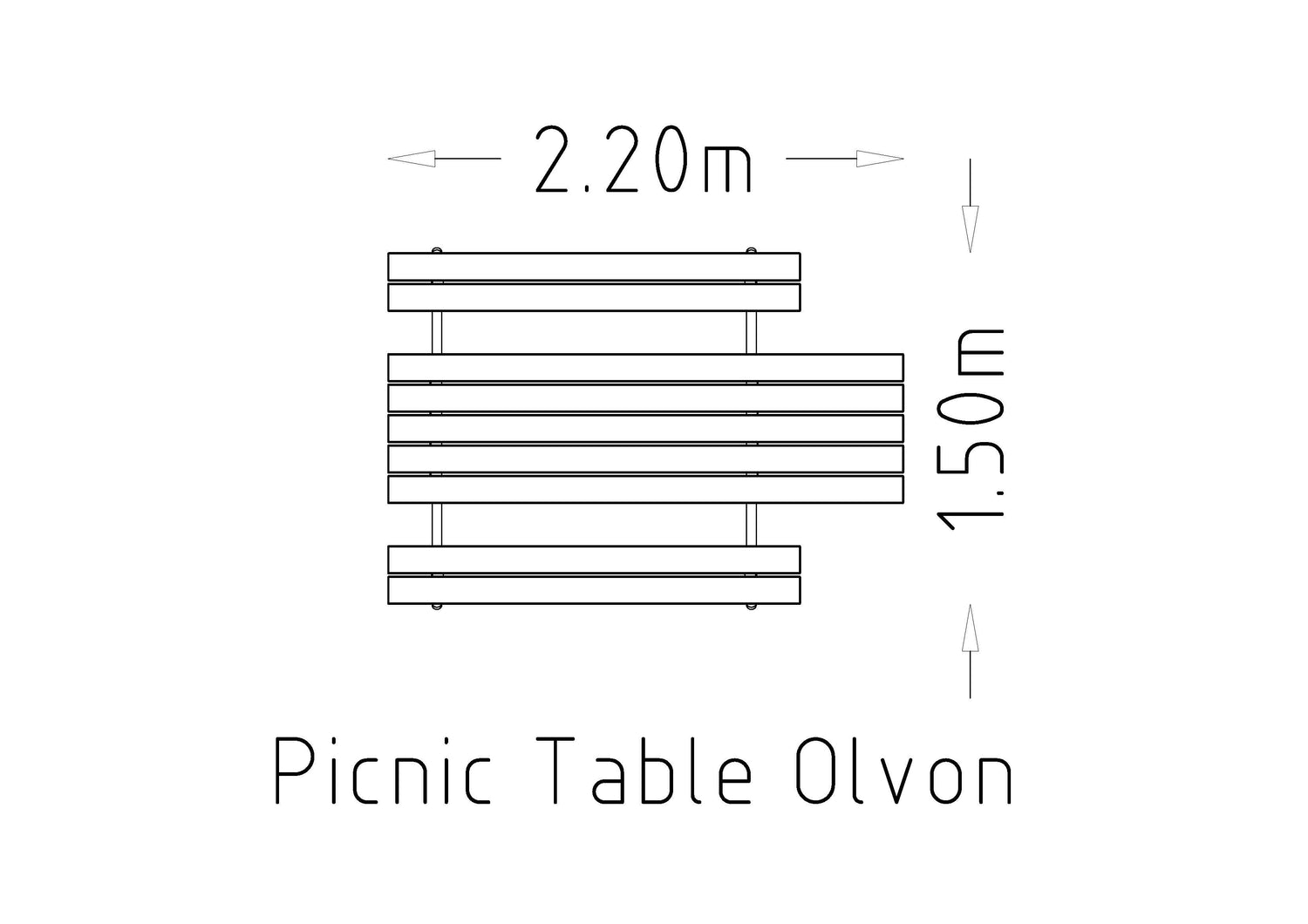Picknickbord Olvon