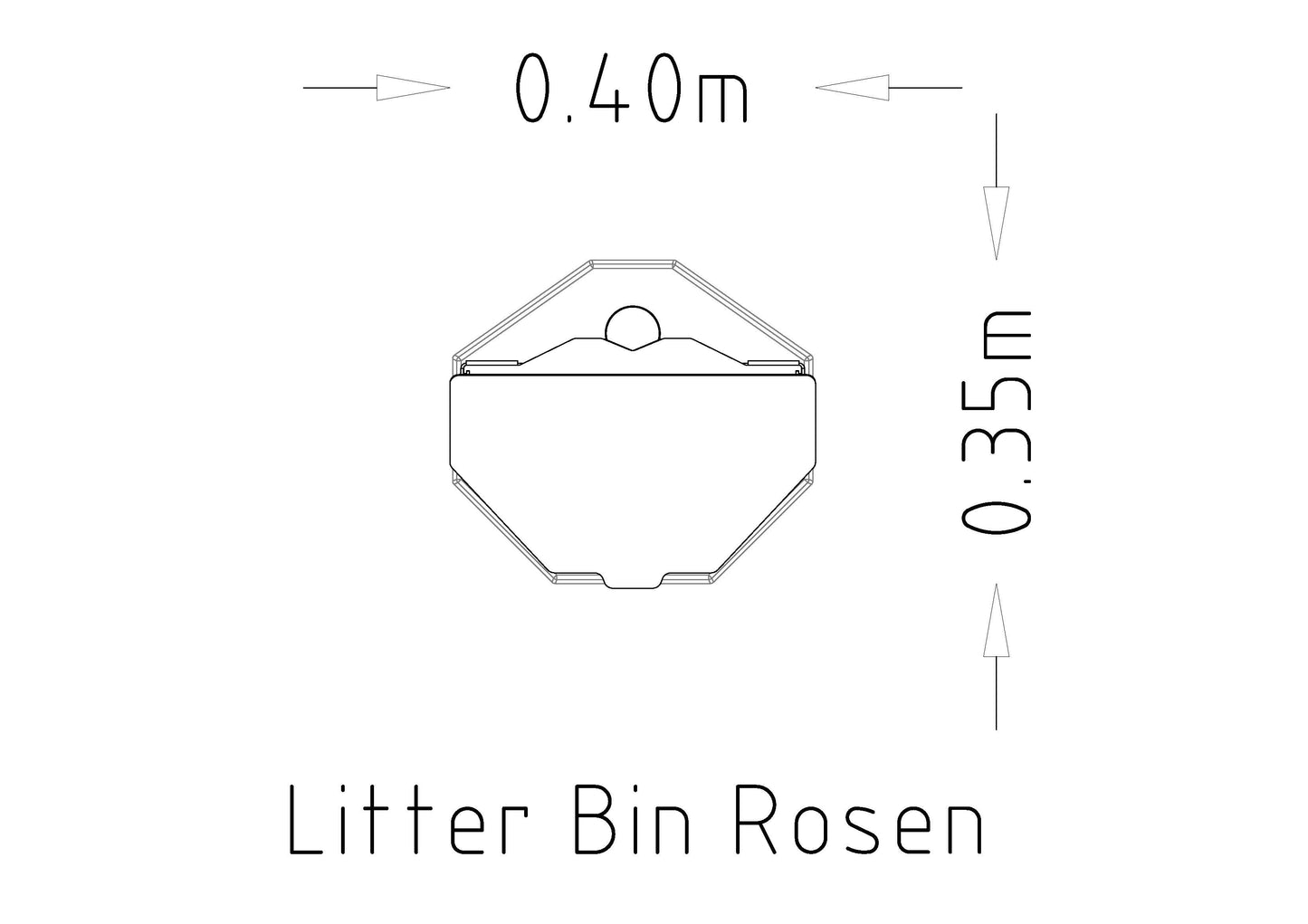 Papperskorg Rosen