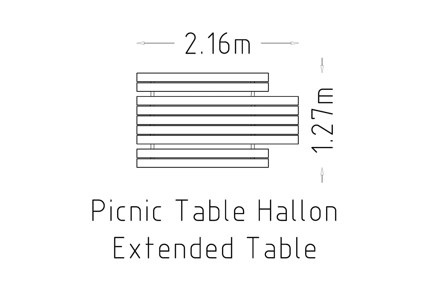 Picknickbord Hallon