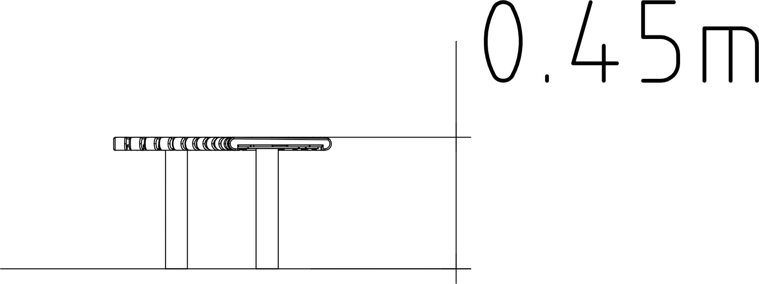 Svängd bänk 90 ° Sofiero