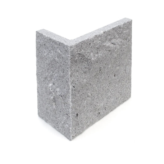 Murbeklädnad Porto grå, hörn, råkilad front, 300/150x30-50x30