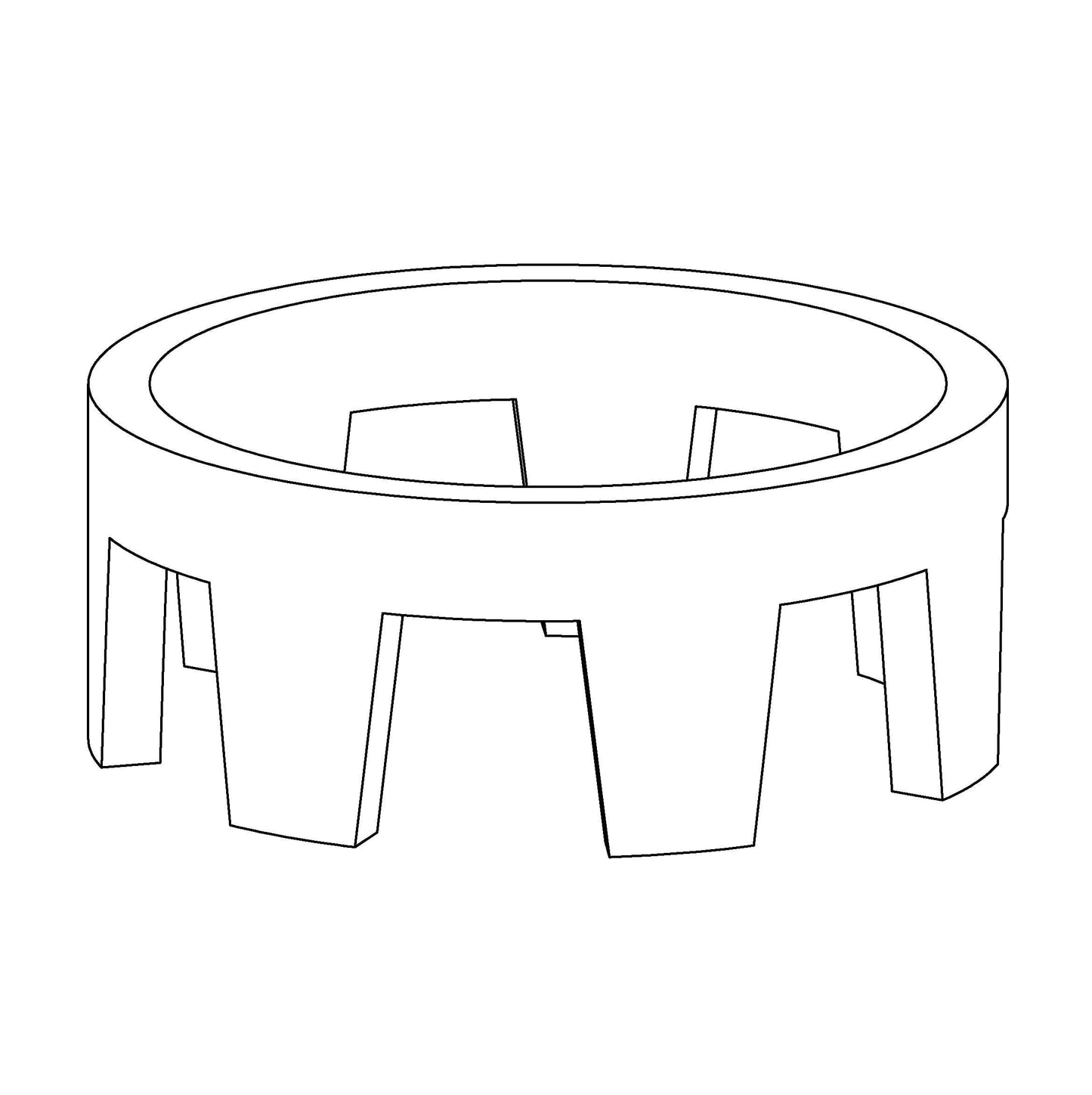 Trädgropsfundament rund