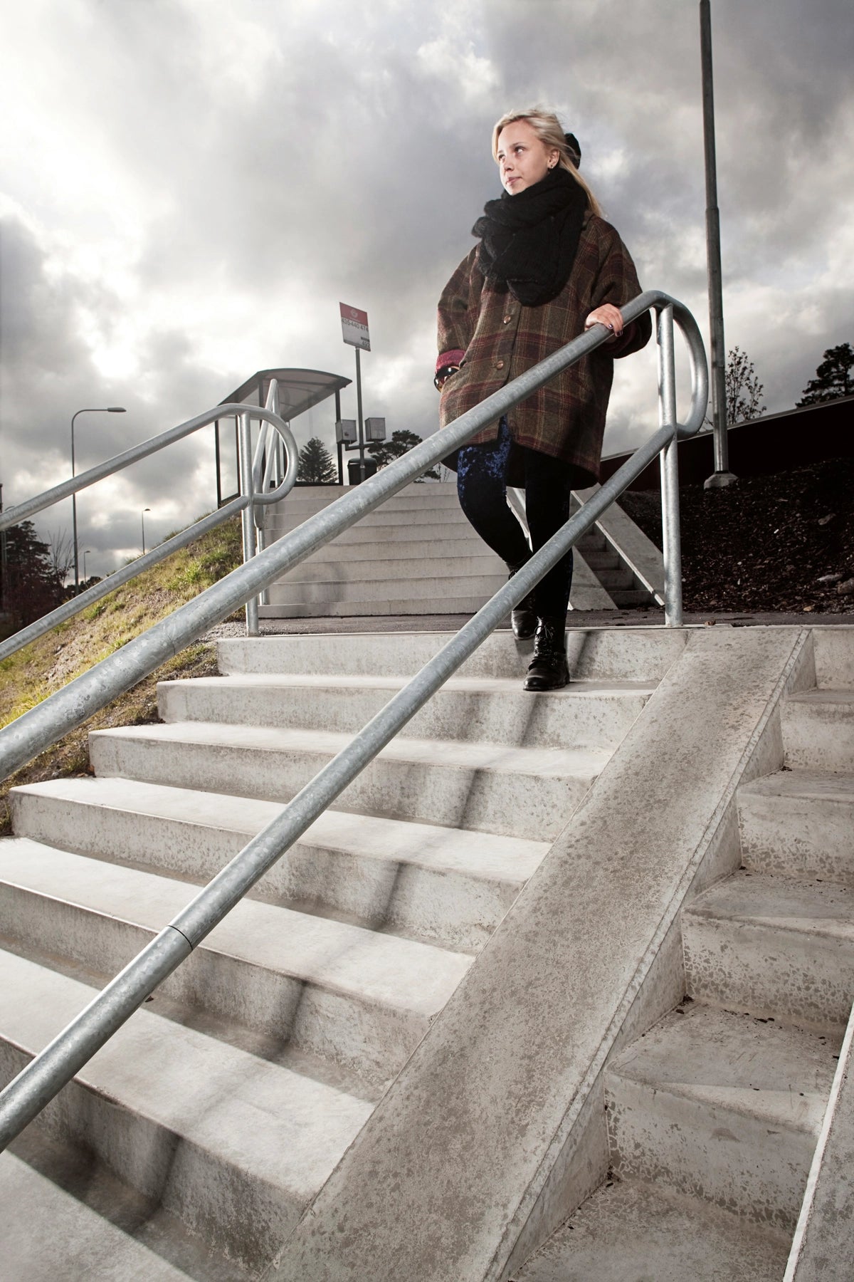 Blocktrappa ramp 9 steg